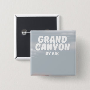 Macaron Carré 5 Cm Affiche de voyage vintage Grand Canyon By Air.