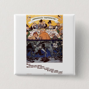Macaron Carré 5 Cm Affiches de propagande d'Union Soviétique de