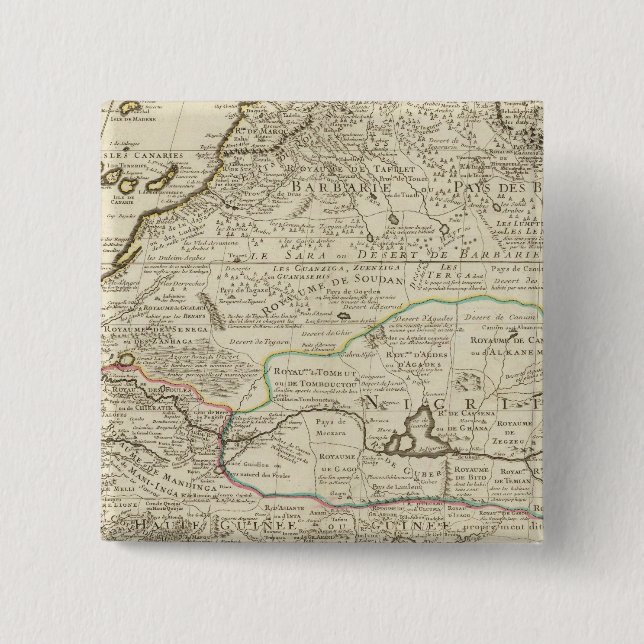 Macaron Carré 5 Cm Afrique 32 (Devant)