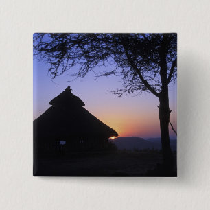 Macaron Carré 5 Cm Afrique, Éthiopie, région du fleuve Omo, Coucher d