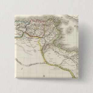 Macaron Carré 5 Cm Afrique Propre - Carte de l'Atlas Afrique