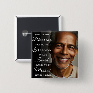 Macaron Carré 5 Cm Ajouter un mémorial photo