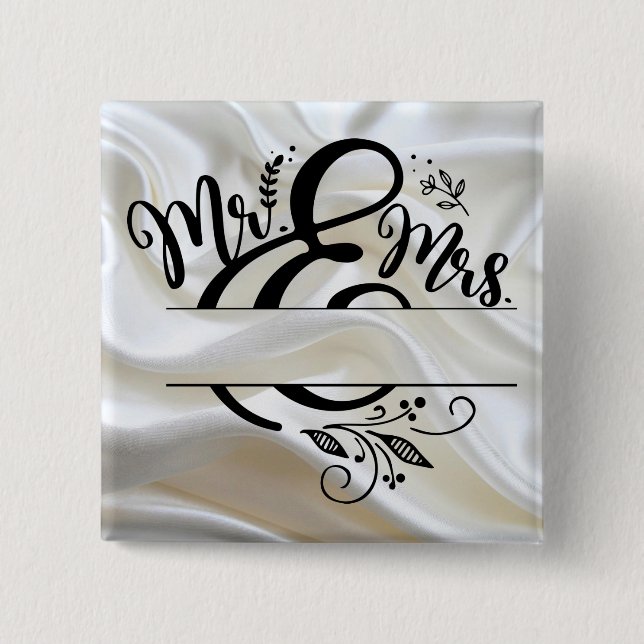 Macaron Carré 5 Cm Ajouter votre nom - Bouton Carré (Devant)