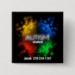 Macaron Carré 5 Cm Ajouter votre propre Carré de texte