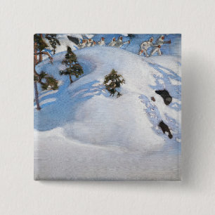 Macaron Carré 5 Cm Akseli Gallen-Kallela - Février Vision