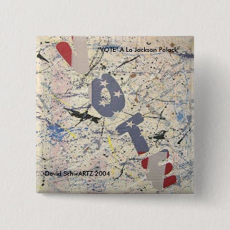 Macaron Carré 5 Cm Al Jackson Polack.artzworks.c de VOTE… - Customisé