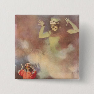 Macaron Carré 5 Cm Aladdin et le Génie de la Lampe vintage, Godwin