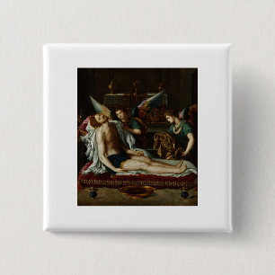 Macaron Carré 5 Cm Alessandro Allori - Corps du Christ annoté par Tw