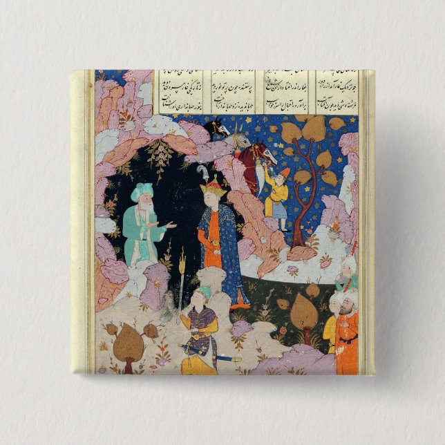 Macaron Carré 5 Cm Alexandre rend visite à un ermite (Devant)