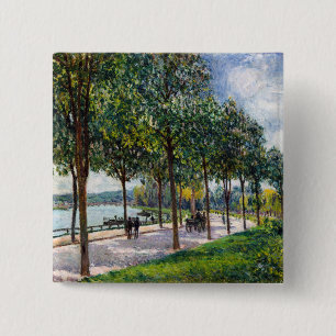 Macaron Carré 5 Cm Alfred Sisley - Allée de châtaigniers