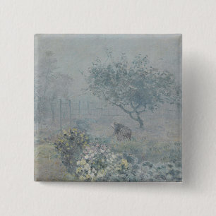 Macaron Carré 5 Cm Alfred Sisley - Brouillard, Voisins