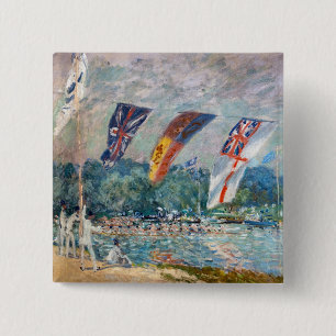 Macaron Carré 5 Cm Alfred Sisley - Régates à Molesey