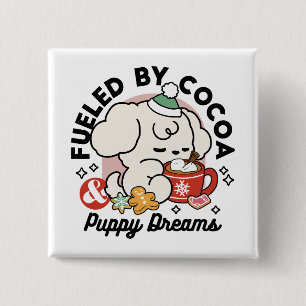 Macaron Carré 5 Cm Alimenté par le cacao et les Rêves de chiots - Chi