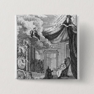 Macaron Carré 5 Cm Allégorie du rapport présenté à Louis XVI