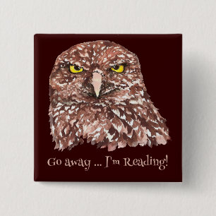 Macaron Carré 5 Cm Allez-y, je suis la lecture de Citation amusante p