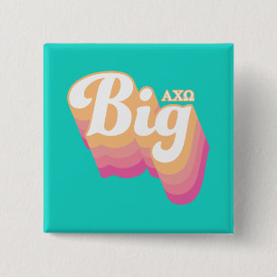 Macaron Carré 5 Cm Alpha Chi Omega Grande