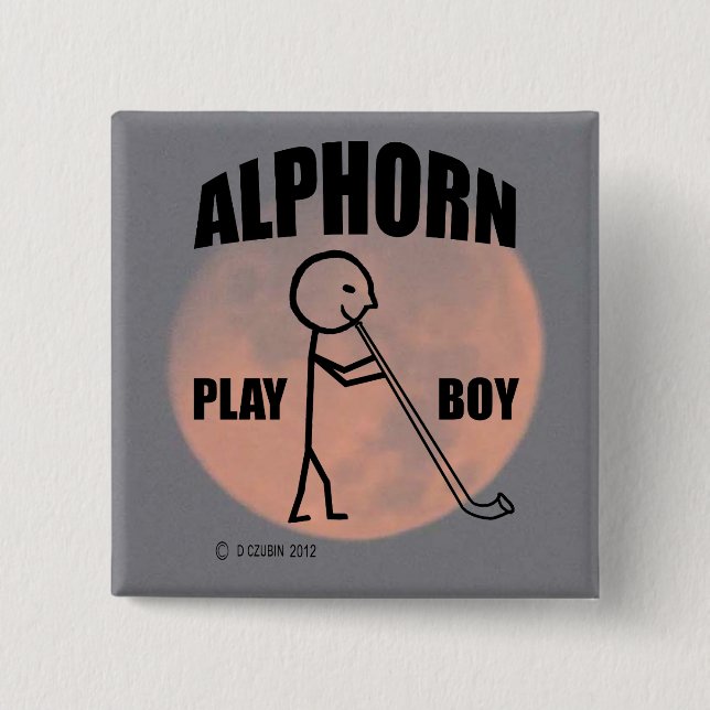 Macaron Carré 5 Cm Alphorn Play Boy (Devant)