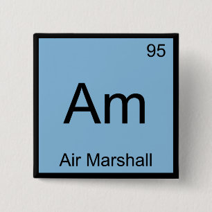 Macaron Carré 5 Cm Am - Chimie Symbole d'élément de l'Air Marshall T-