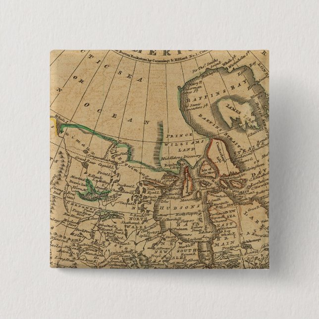 Macaron Carré 5 Cm Amérique du Nord 3 (Devant)