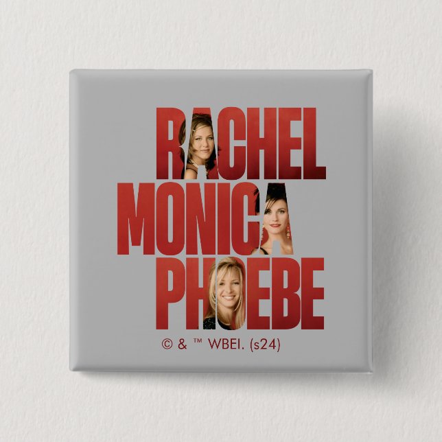 Macaron Carré 5 Cm AMIS™ | Rachel, Monica & Phoebe (Devant)