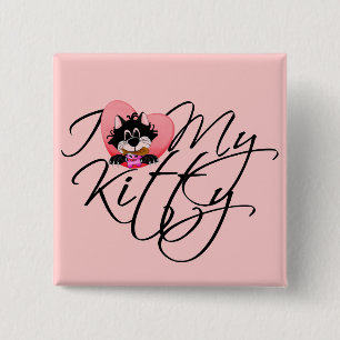 Macaron Carré 5 Cm Amour du rose I mes T-shirts et cadeaux de Kitty
