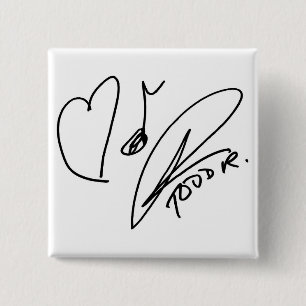 Macaron Carré 5 Cm Amour-Musique-Pin