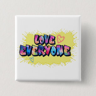 Macaron Carré 5 Cm Amour Tout Le Monde Design Coloré