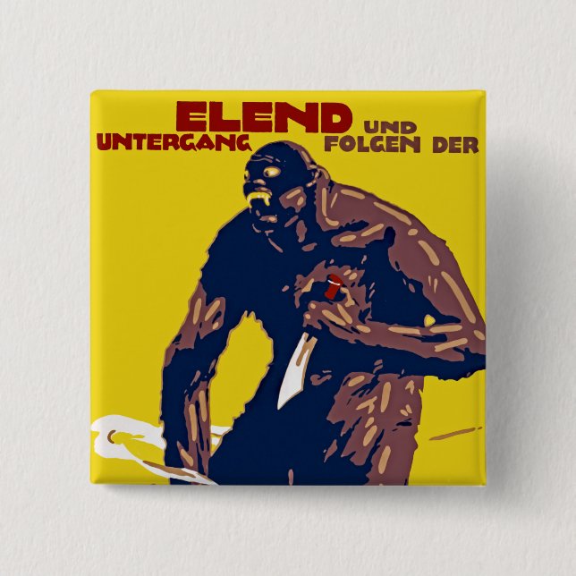 Macaron Carré 5 Cm Anarchie (Devant)