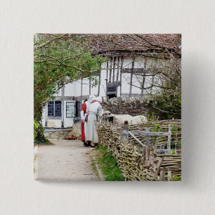 MACARON CARRÉ 5 CM ANCIENNE ANGLETERRE-ROYAUME-UNI