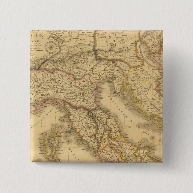 Macaron Carré 5 Cm Ancienne Italie 2 (Devant)