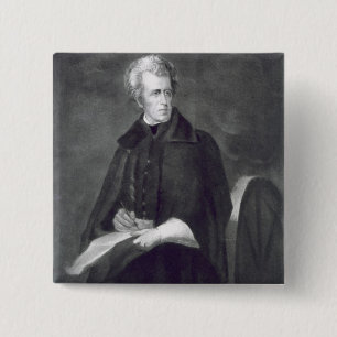 Macaron Carré 5 Cm Andrew Jackson, 7ème Président des États-Unis