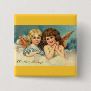 Macaron Carré 5 Cm Anges de Noël