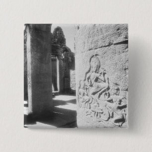 Macaron Carré 5 Cm Angkor Cambodia, Apsara Carving The Bayon 2