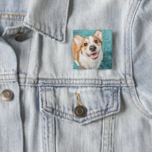 Macaron Carré 5 Cm Animaux de bébés cutest Cute Corgi Puppy Smile