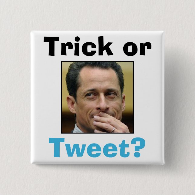 Macaron Carré 5 Cm Anthony Weiner - tour ou bip ? (Devant)