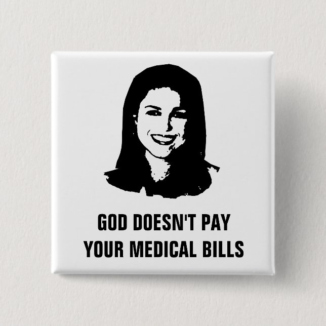 Macaron Carré 5 Cm Anti- Christine O'Donnell (Devant)