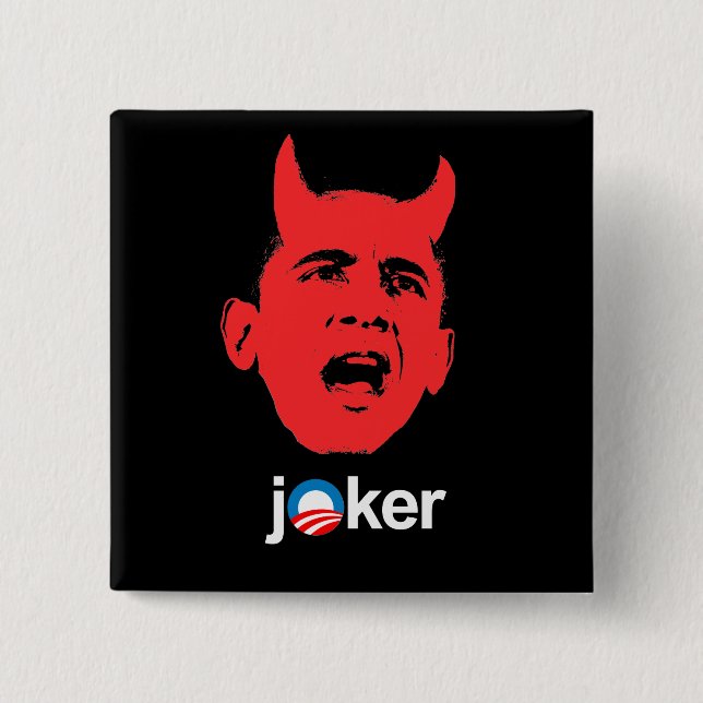 Macaron Carré 5 Cm Anti-Obama - joker (Devant)