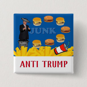 Macaron Carré 5 Cm Anti Trump / Junk,