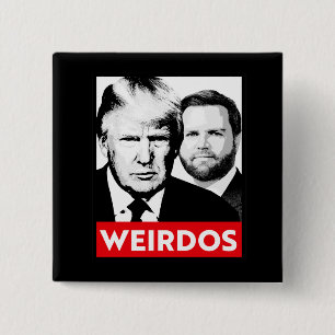 Macaron Carré 5 Cm Anti Trump Vance - Les Bizarres