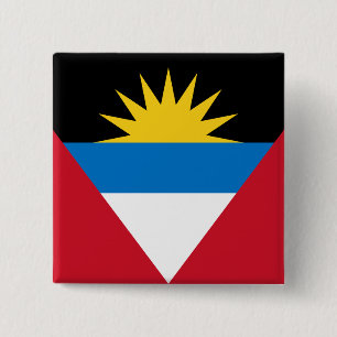 Macaron Carré 5 Cm Antigua et Barbuda Flag