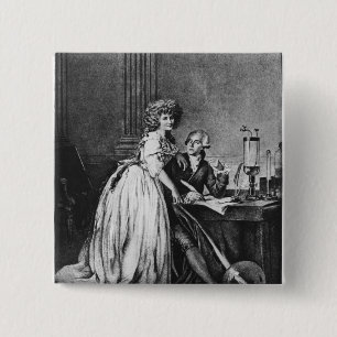Macaron Carré 5 Cm Antoine Laurent Lavoisier et son épouse