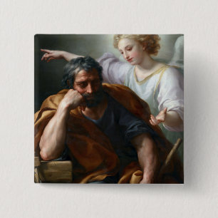 Macaron Carré 5 Cm Anton Raphael Mengs Le rêve de Saint Joseph