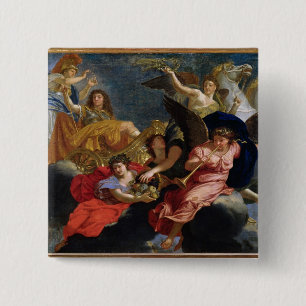 Macaron Carré 5 Cm Apothéose du Roi Louis XIV de la France