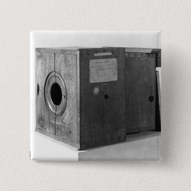 Macaron Carré 5 Cm Appareil-photo de Joseph Nicephore Niepce, (Devant)