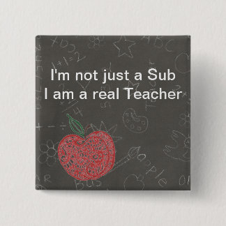 Macaron Carré 5 Cm Apple rouge pas simplement un sous bouton