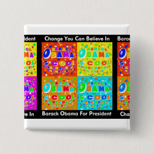 MACARON CARRÉ 5 CM APPUI BARACK OBAMA