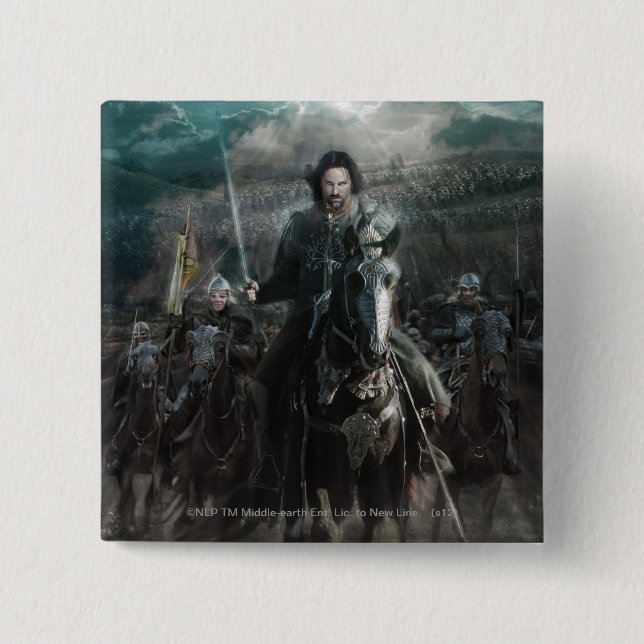 Macaron Carré 5 Cm Aragorn Leading on Horse (Devant)