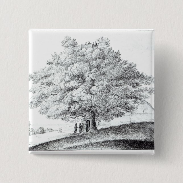 Macaron Carré 5 Cm Arbre creux chez Hampstead, 1663 (Devant)