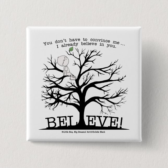 Macaron Carré 5 Cm Arbre en floraison (Devant)