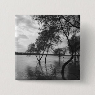 Macaron Carré 5 Cm Arbres dans le lac